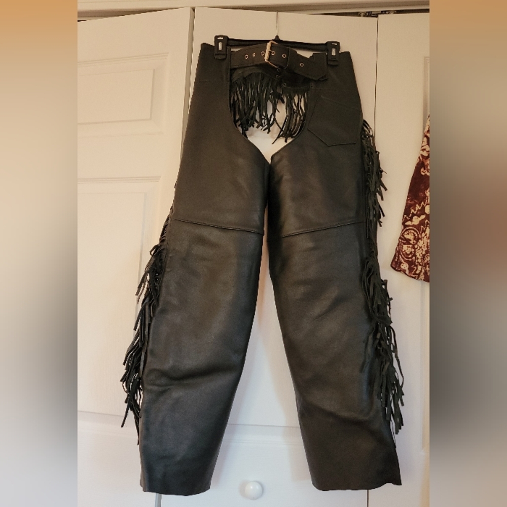 Open Road Motorcycle Leather Riding Chaps